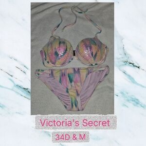 ❤️ Victoria's Secret Multicolor Bikini Sz 34D & M